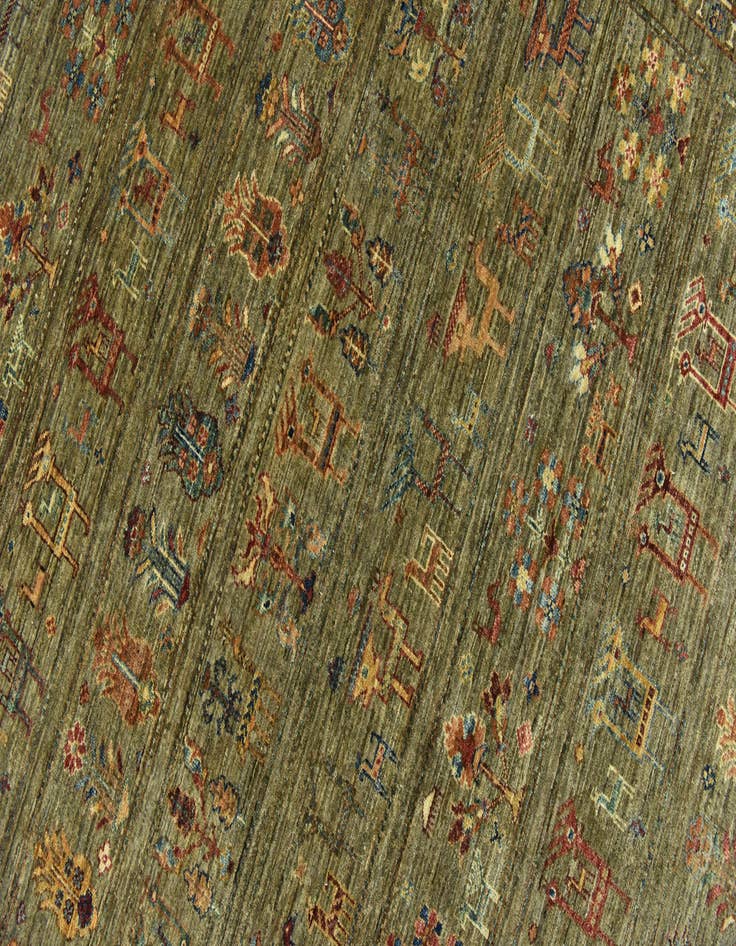 Detail image of 8' 2 x 9' 8 Hand Knotted Ariana Ziegler Rug