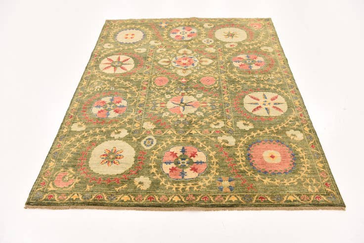 Detail image of 5' x 6' 3 Hand Knotted Ariana Ziegler Oriental Rug