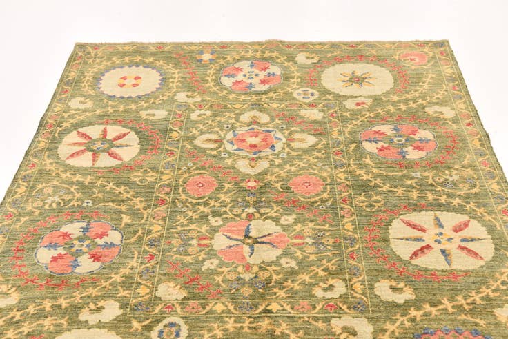 Detail image of 5' x 6' 3 Hand Knotted Ariana Ziegler Oriental Rug