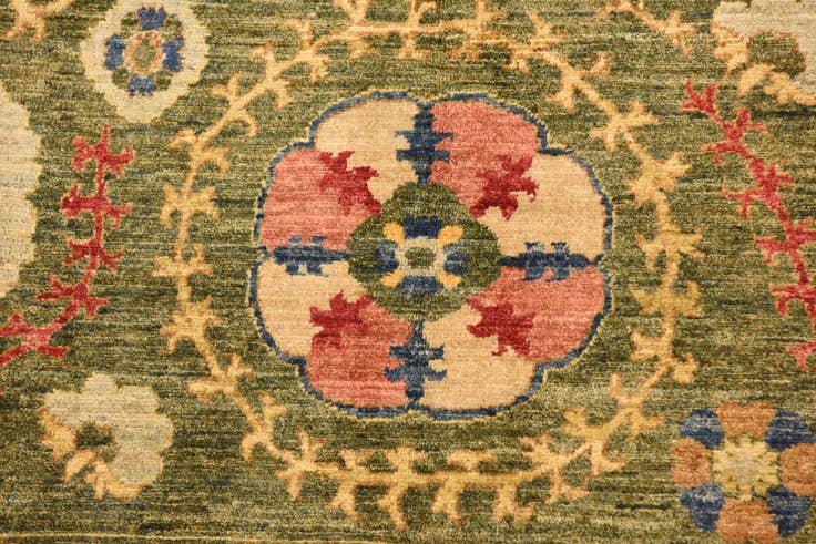 Detail image of 5' x 6' 3 Hand Knotted Ariana Ziegler Oriental Rug