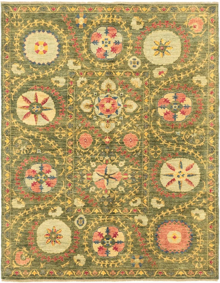 Detail image of 5' x 6' 3 Hand Knotted Ariana Ziegler Oriental Rug