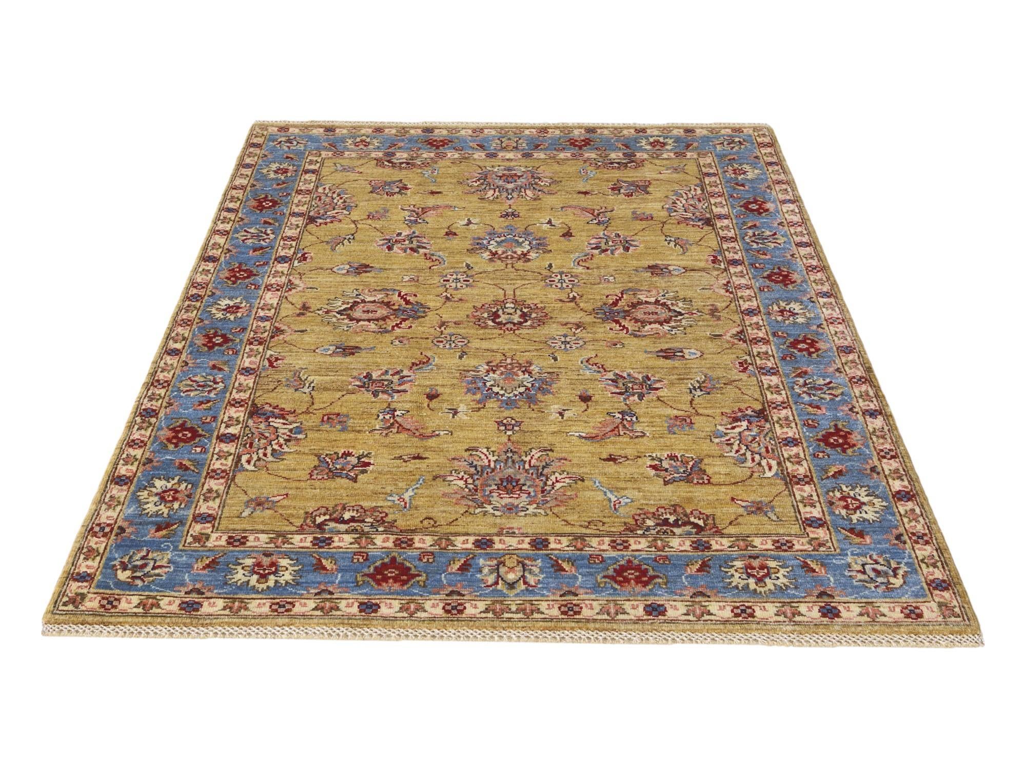 4' 2 x 6' Hand Knotted Ariana Ziegler Rug