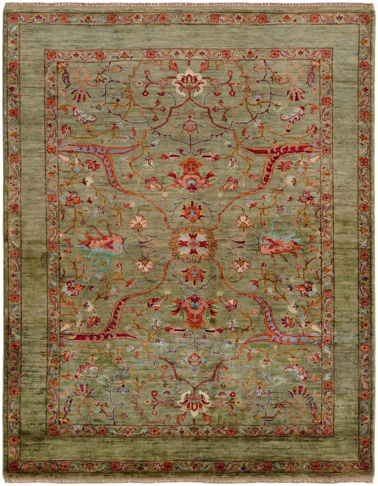 Detail image of 5' 1 x 6' 8 Hand Knotted Ariana Ziegler Rug