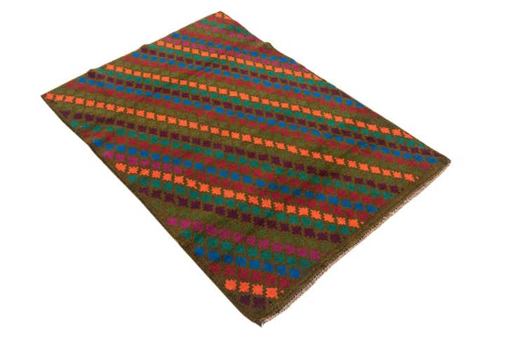 3' x 4' 3 Hand Knotted Balouch Wool Rug