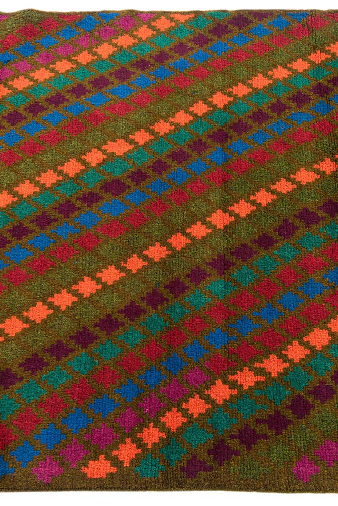 3' x 4' 3 Hand Knotted Balouch Wool Rug