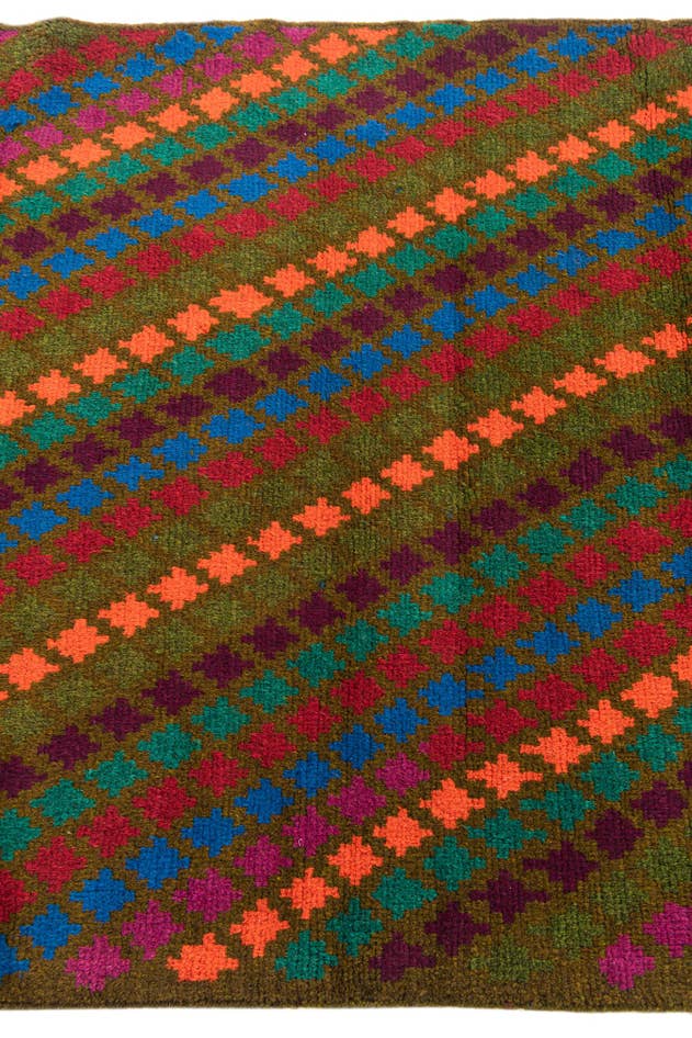 Detail image of 3' x 4' 3 Hand Knotted Balouch Wool Rug