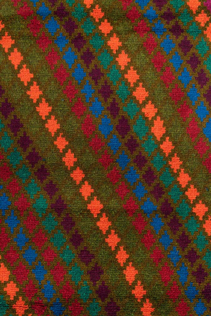 3' x 4' 3 Hand Knotted Balouch Wool Rug