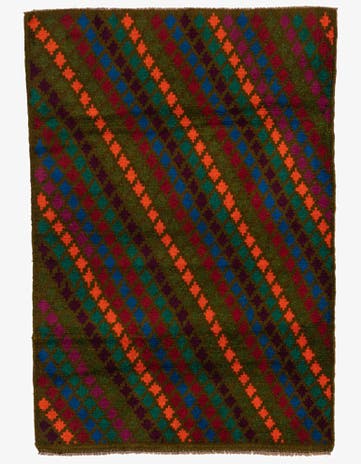 3' x 4' 3 Hand Knotted Balouch Wool Rug