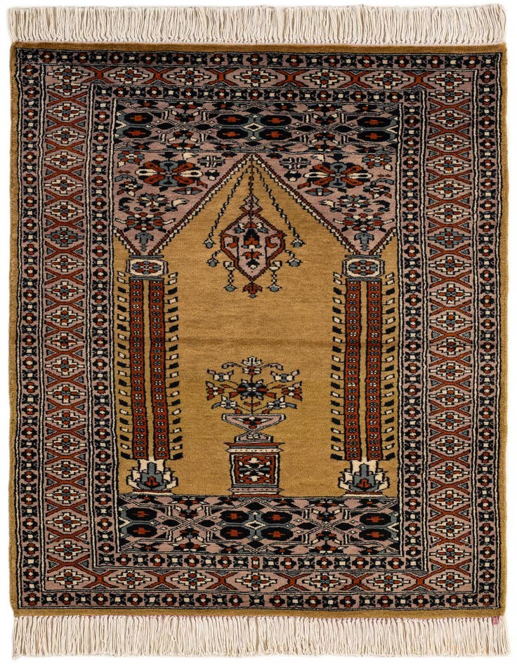 Detail image of 2' 7 x 4' 4 Hand Knotted Bokhara Wool Rug
