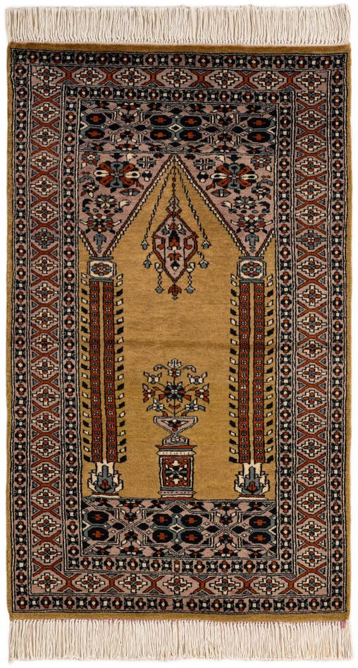 Detail image of 2' 7 x 4' 4 Hand Knotted Bokhara Wool Rug