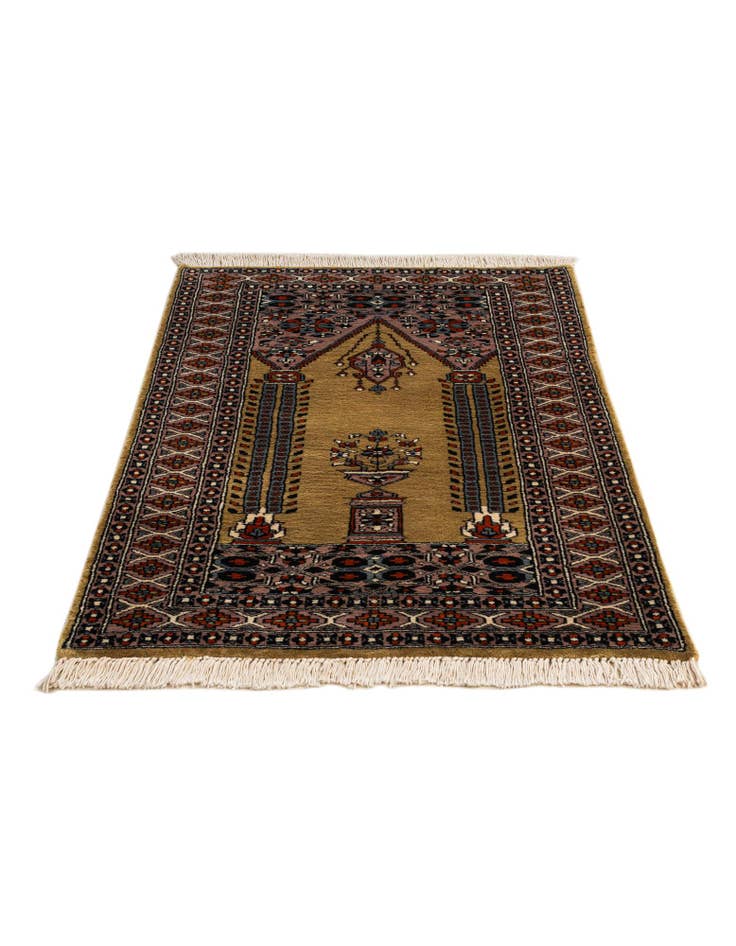 Detail image of 2' 8 x 4' 7  Hand Knotted Bokhara Oriental Wool Rug