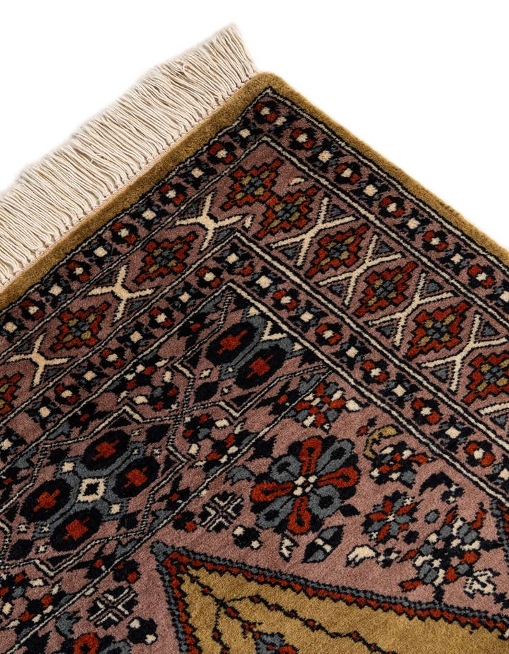 Detail image of 2' 8 x 4' 7  Hand Knotted Bokhara Oriental Wool Rug