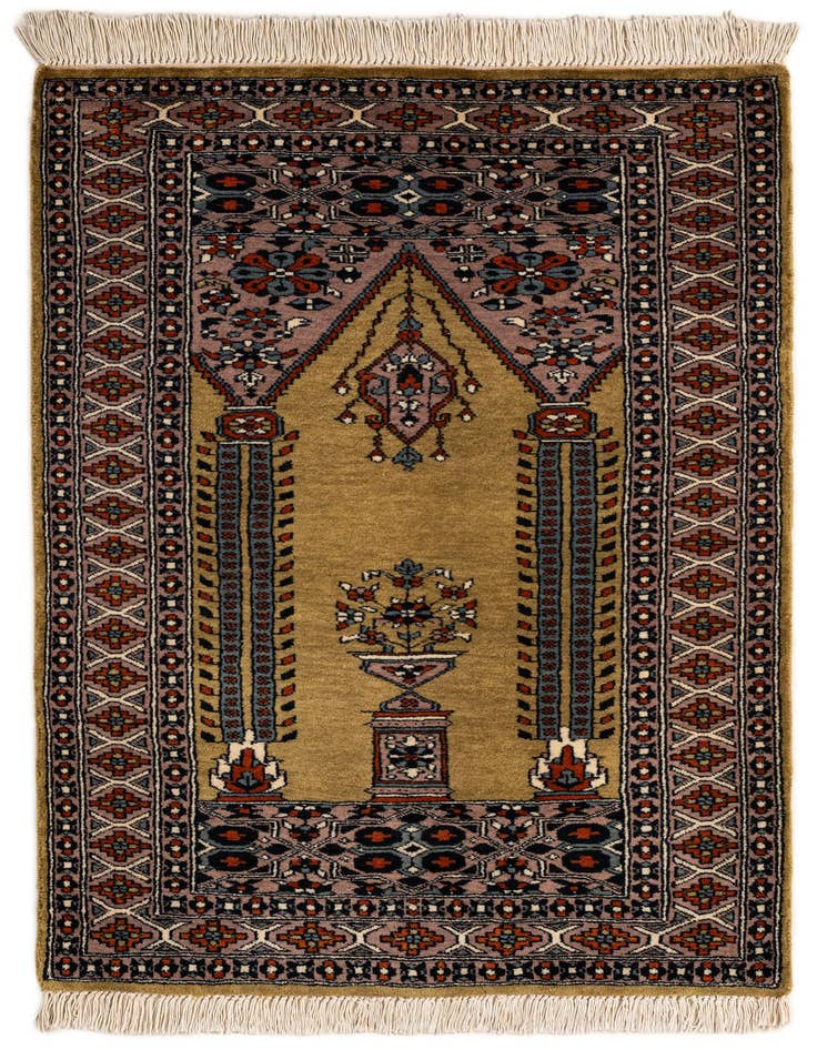 Detail image of 2' 8 x 4' 7 Hand Knotted Bokhara Oriental Wool Rug