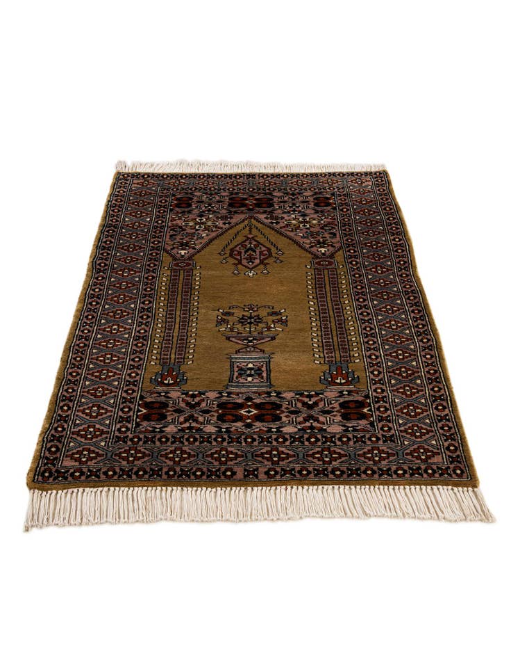 Detail image of 2' 9 x 4' 3 Hand Knotted Bokhara Oriental Wool Rug