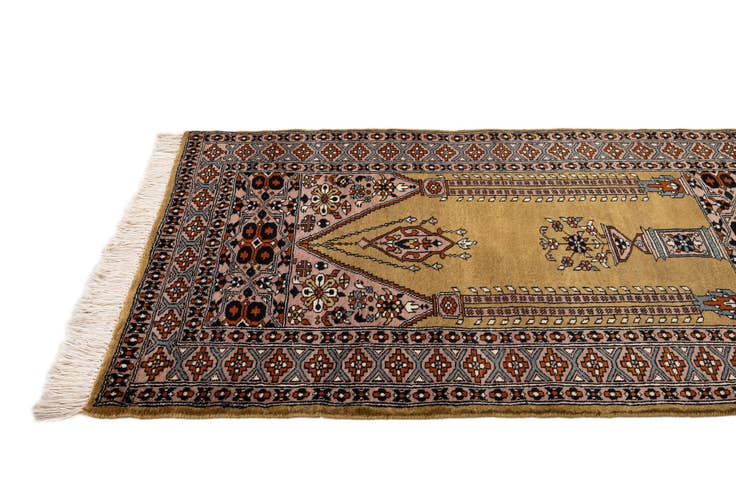 Detail image of 2' 9 x 4' 3 Hand Knotted Bokhara Oriental Wool Rug