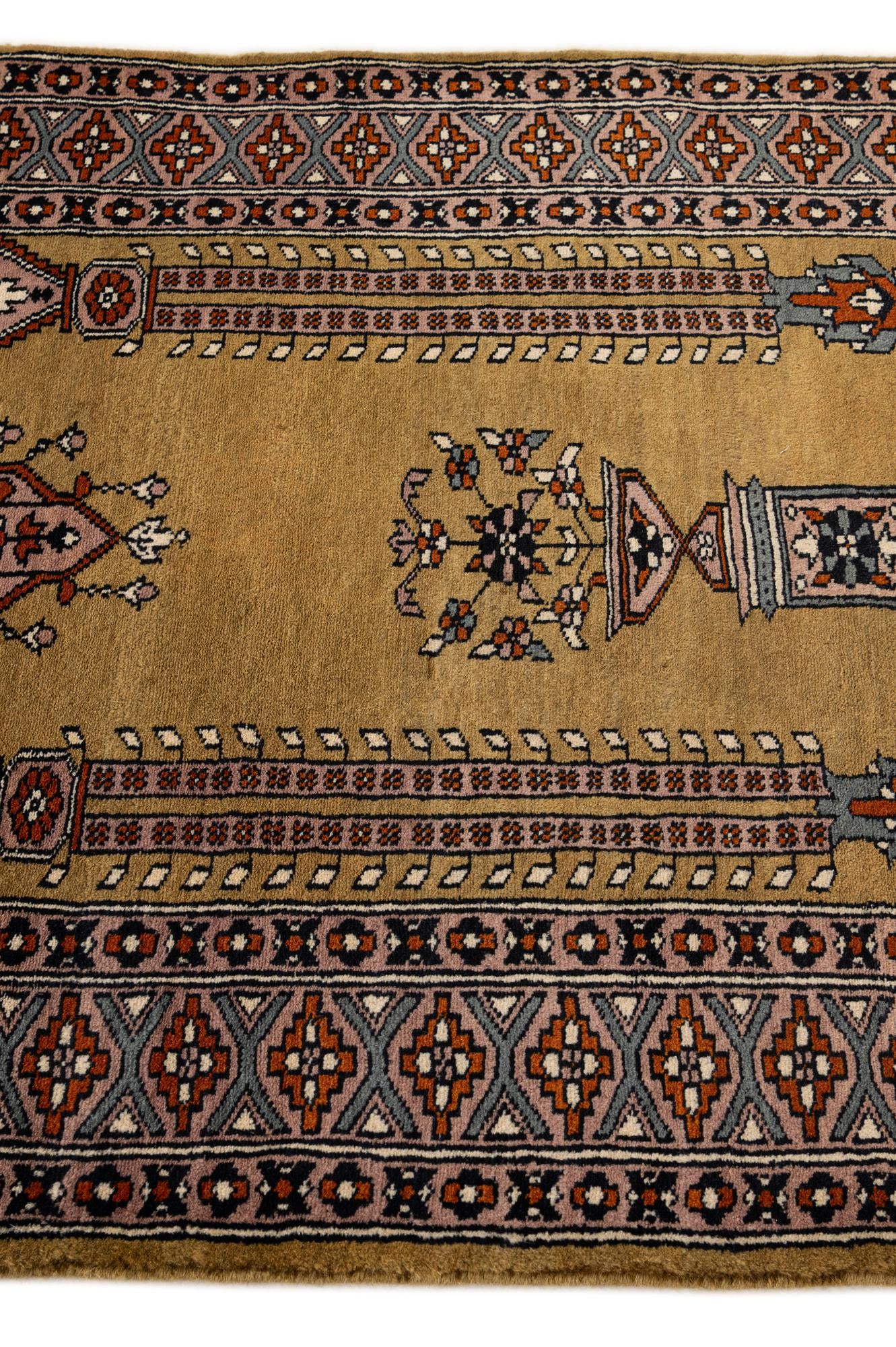 2' 9 x 4' 3 Hand Knotted Bokhara Oriental Wool Rug