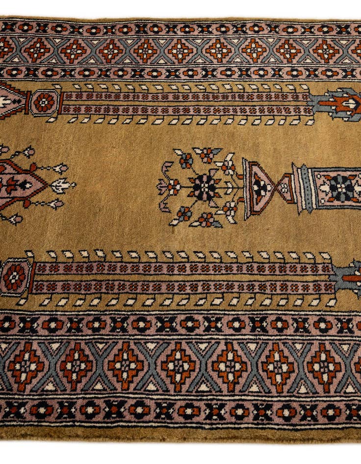 Detail image of 2' 9 x 4' 3  Hand Knotted Bokhara Oriental Wool Rug