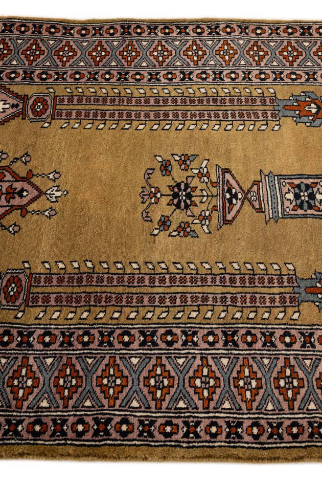 Detail image of 2' 9 x 4' 3 Hand Knotted Bokhara Oriental Wool Rug