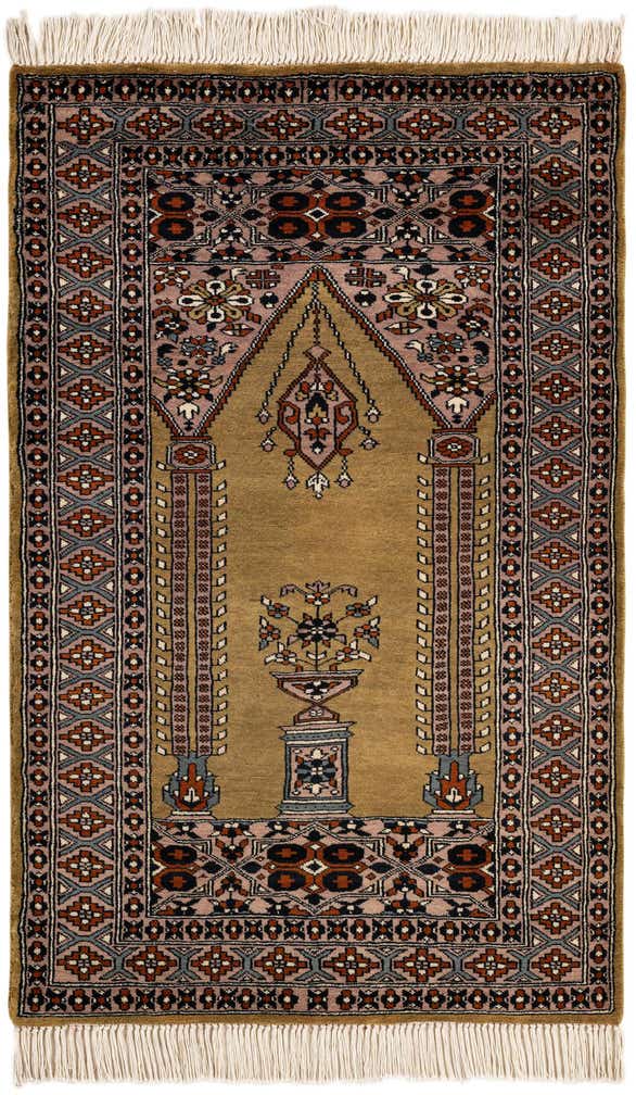 2' 9 x 4' 3 Hand Knotted Bokhara Oriental Wool Rug