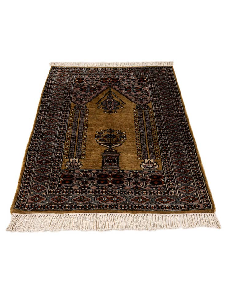 Detail image of 2' 9 x 4' 3 Hand Knotted Bokhara Oriental Wool Rug