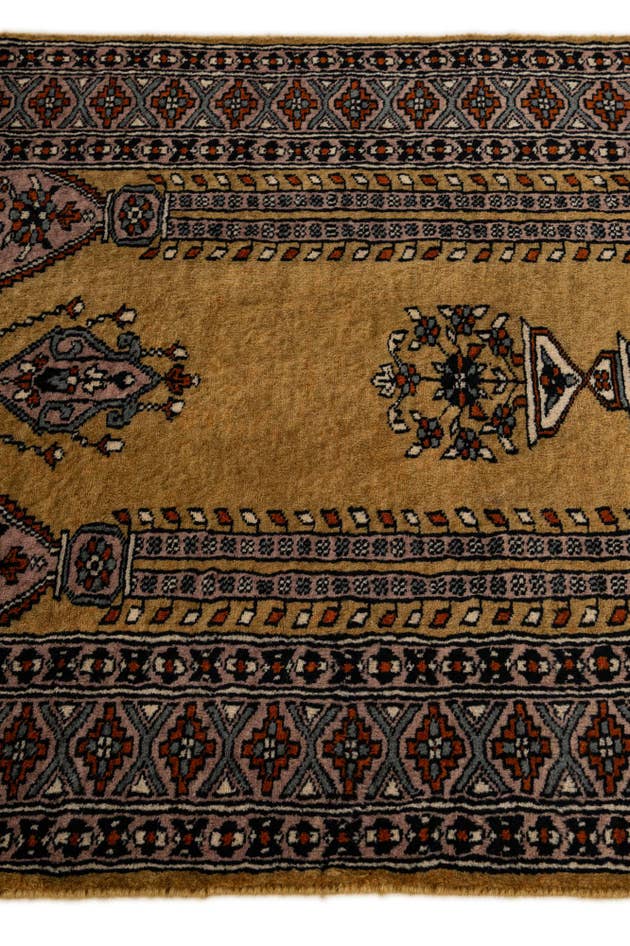 Detail image of 2' 9 x 4' 3 Hand Knotted Bokhara Oriental Wool Rug