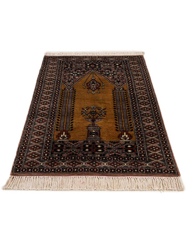 Detail image of 2' 8 x 4' 5 Hand Knotted Bokhara Oriental Wool Rug