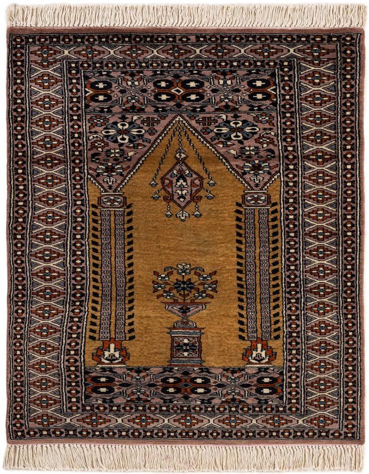 Detail image of 2' 8 x 4' 5 Hand Knotted Bokhara Oriental Wool Rug