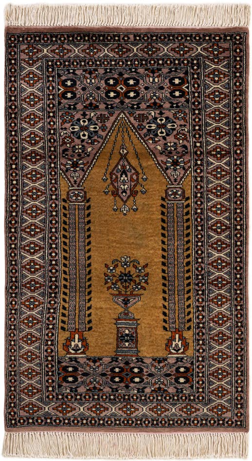 Detail image of 2' 8 x 4' 5 Hand Knotted Bokhara Oriental Wool Rug