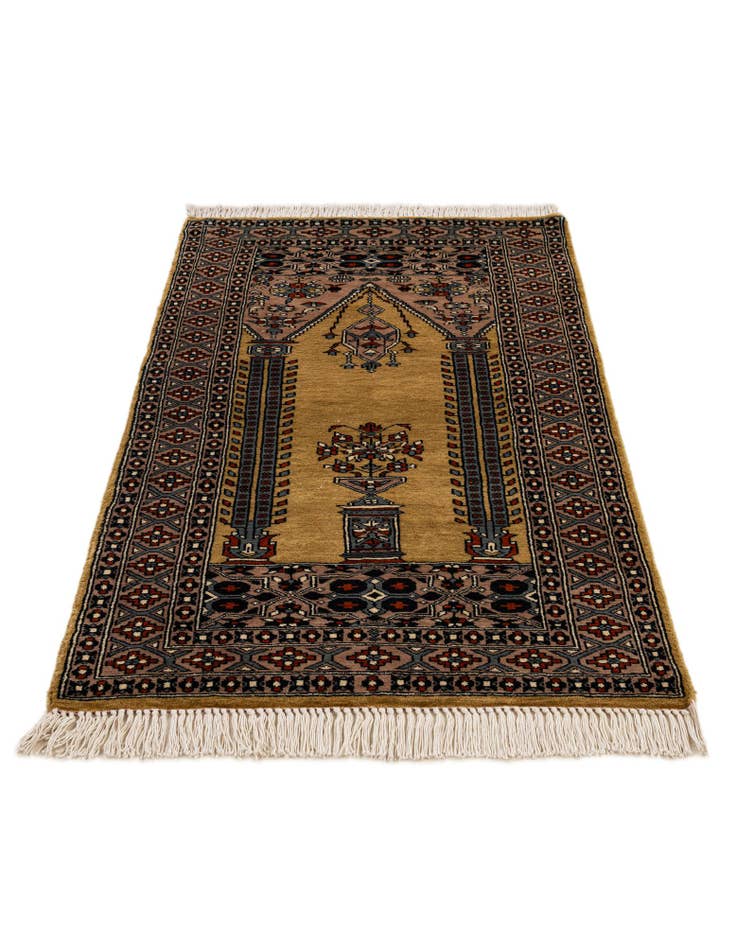 Detail image of 2' 8 x 4' 8 Hand Knotted Bokhara Oriental Wool Rug
