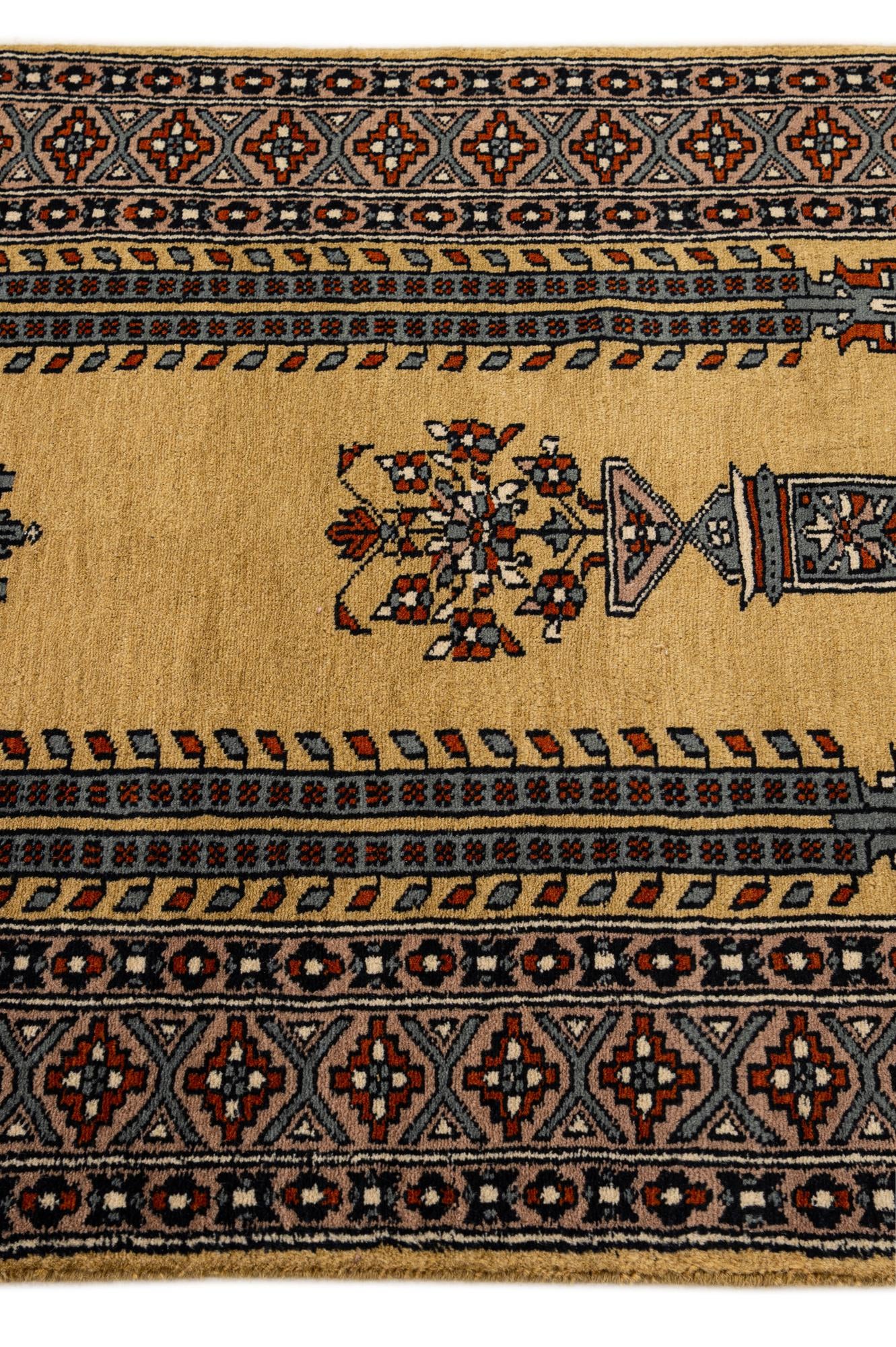 2' 8 x 4' 8 Hand Knotted Bokhara Oriental Wool Rug