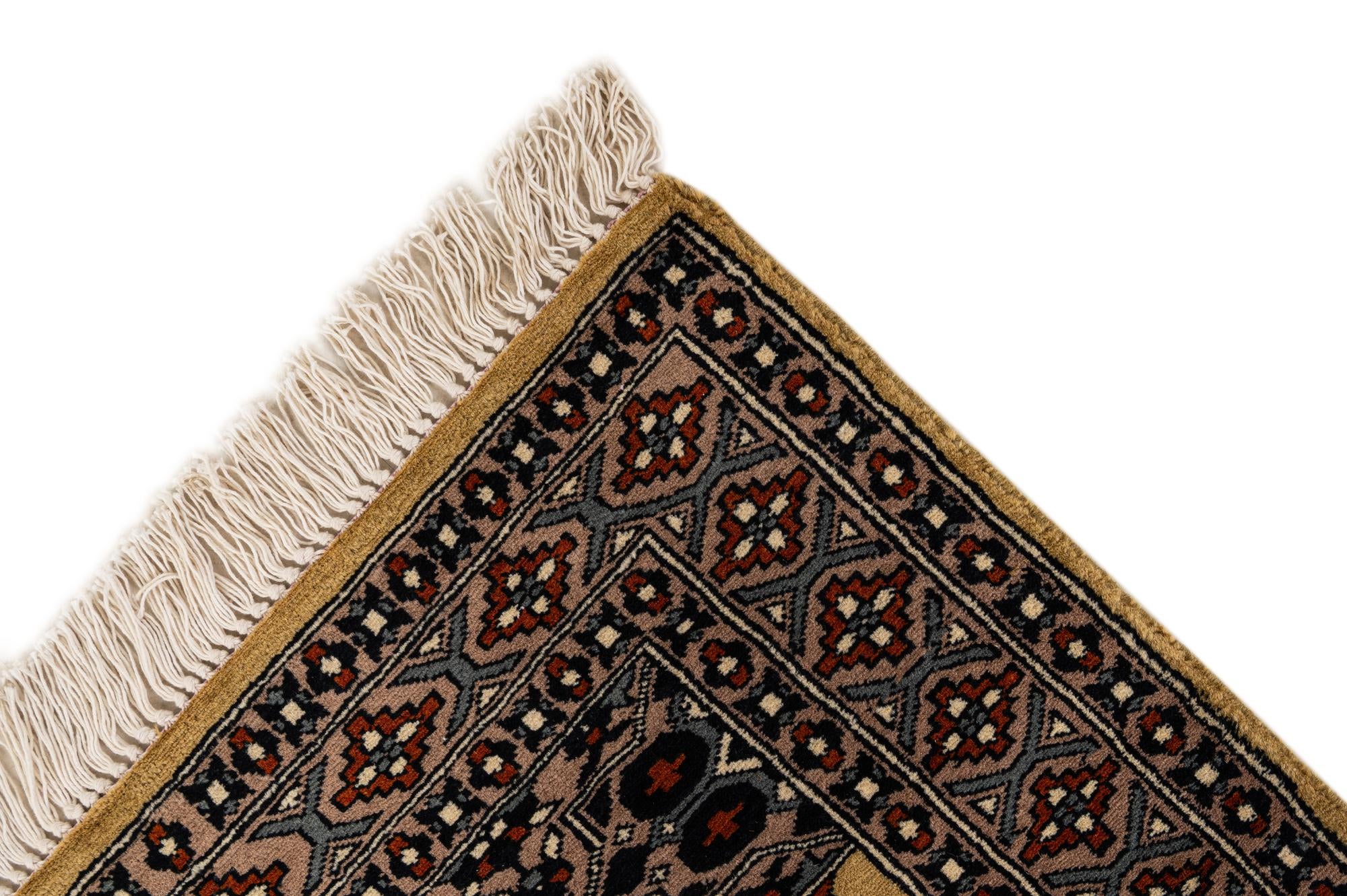 2' 8 x 4' 8 Hand Knotted Bokhara Oriental Wool Rug