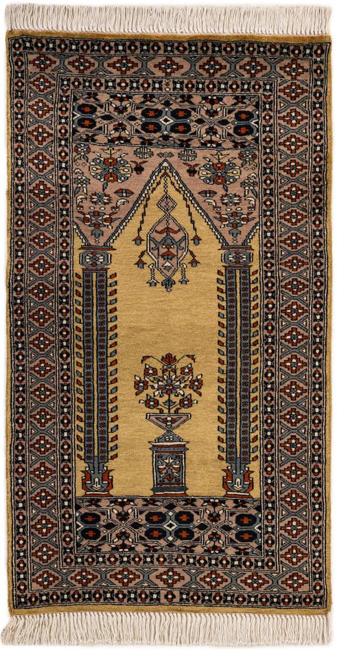 Detail image of 2' 8 x 4' 8 Hand Knotted Bokhara Oriental Wool Rug