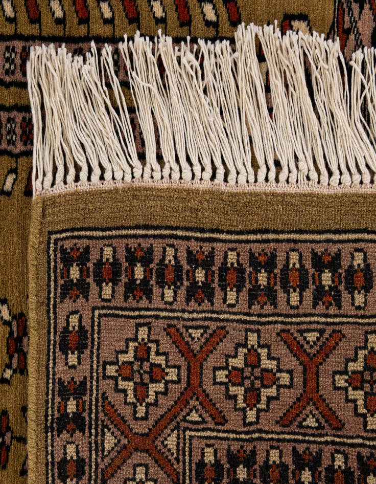 Detail image of 2' 8 x 4' 3  Hand Knotted Bokhara Oriental Wool Rug