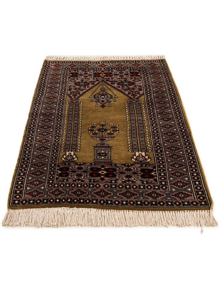 Detail image of 2' 8 x 4' 4 Hand Knotted Bokhara Oriental Wool Rug