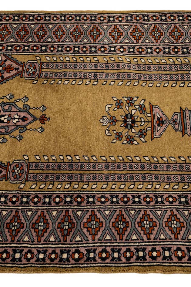 Detail image of 2' 8 x 4' 4 Hand Knotted Bokhara Oriental Wool Rug
