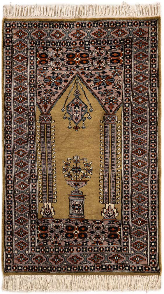 2' 8 x 4' 4 Hand Knotted Bokhara Oriental Wool Rug