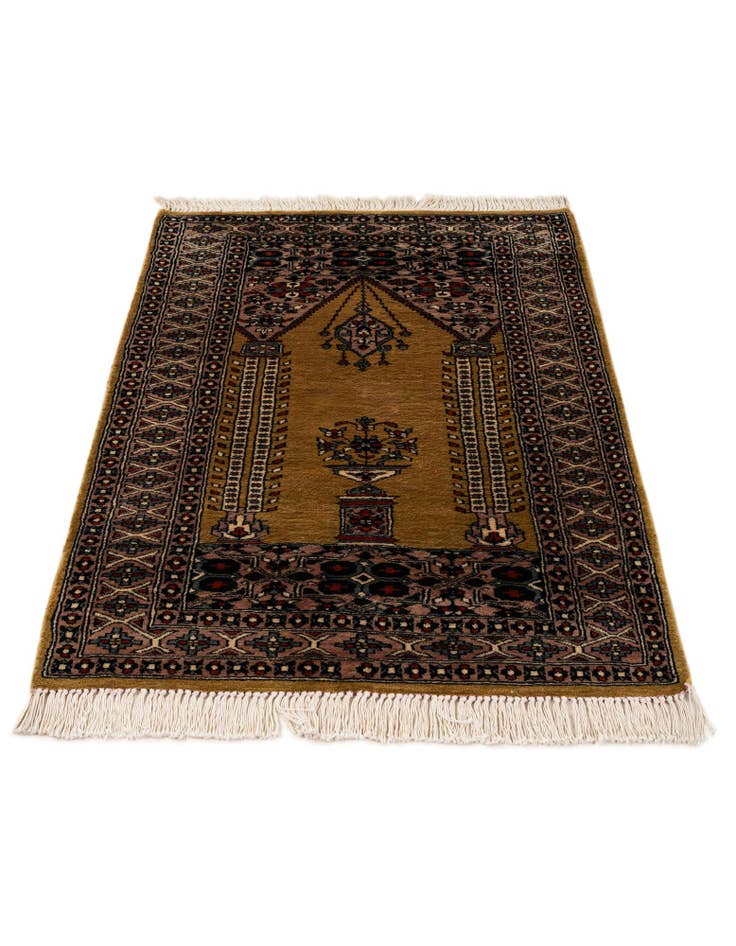 Detail image of 2' 9 x 4' 4  Hand Knotted Bokhara Oriental Wool Rug