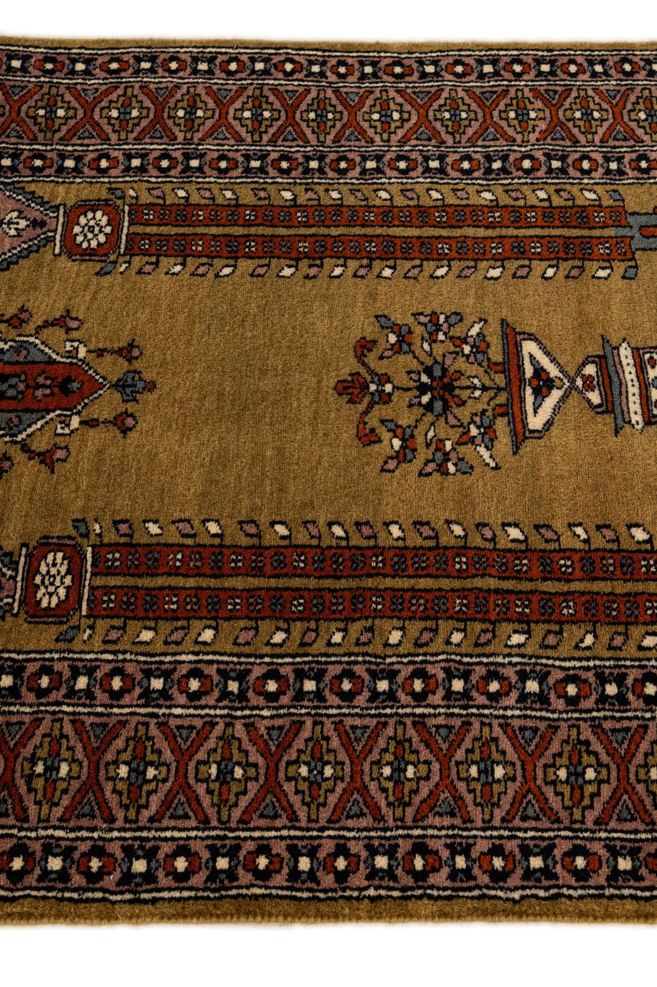 2' 8 x 4' 2 Hand Knotted Bokhara Oriental Wool Rug