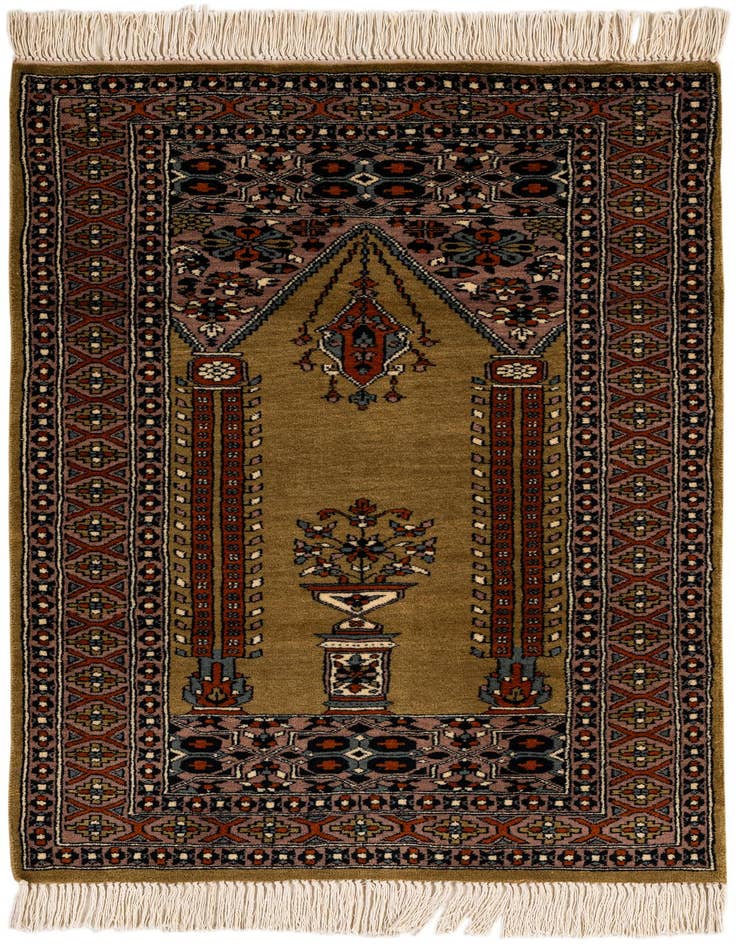 Detail image of 2' 8 x 4' 2 Hand Knotted Bokhara Oriental Wool Rug