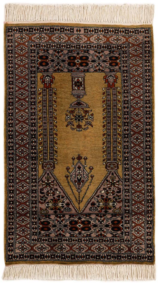 Detail image of 2' 8 x 4' 2 Hand Knotted Bokhara Wool Rug