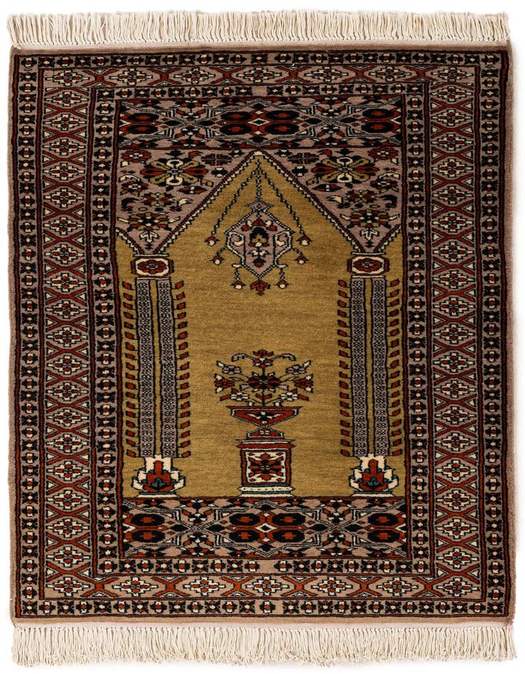 Detail image of 2' 8 x 4' 1 Hand Knotted Bokhara Oriental Wool Rug