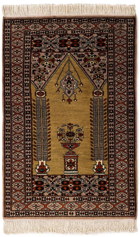 2' 8 x 4' 1 Hand Knotted Bokhara Oriental Wool Rug