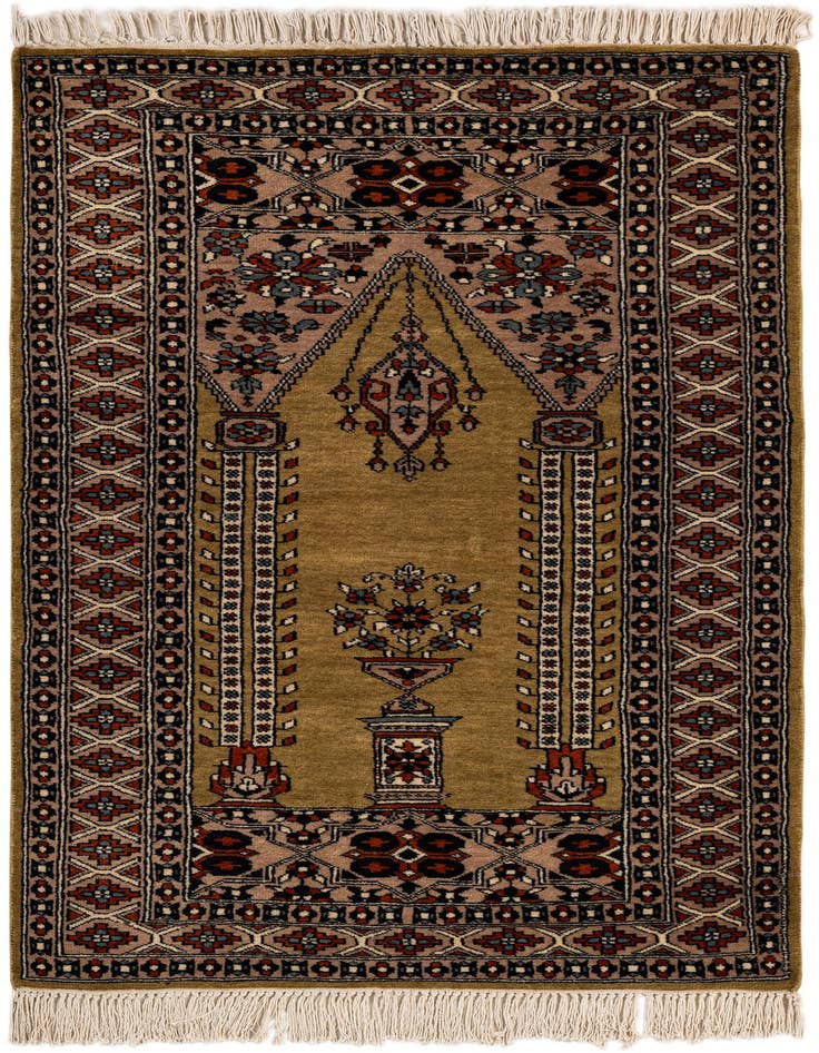 Detail image of 2' 8 x 4' 9 Hand Knotted Bokhara Oriental Wool Rug