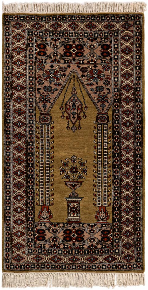 Detail image of 2' 8 x 4' 9 Hand Knotted Bokhara Oriental Wool Rug