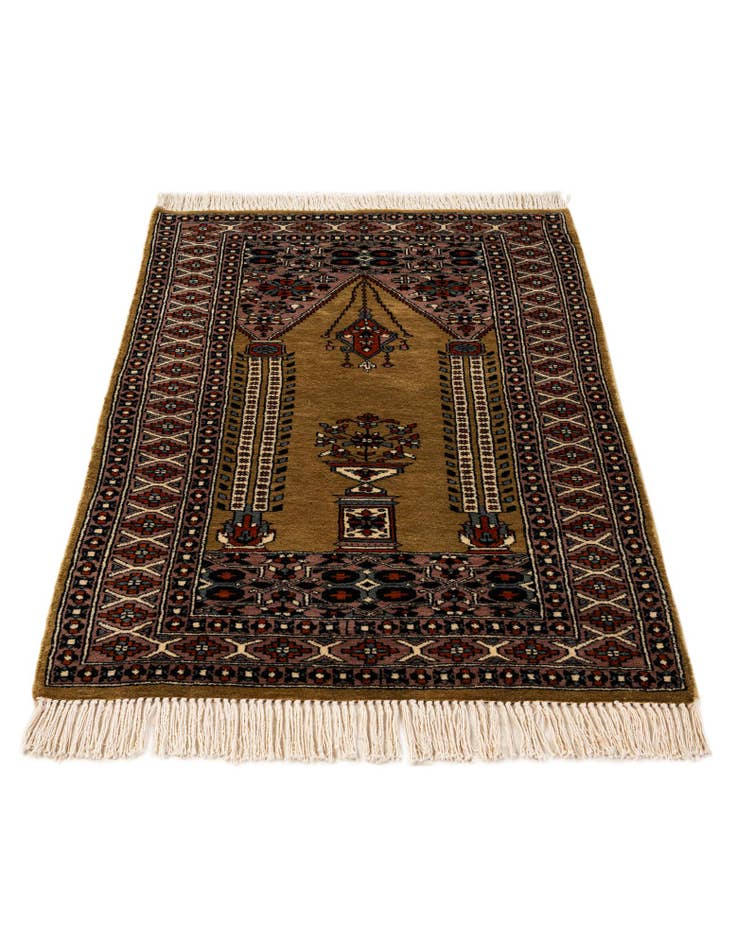 Detail image of 2' 8 x 4' Hand Knotted Bokhara Oriental Wool Rug