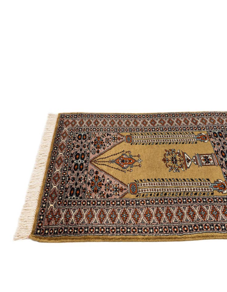 Detail image of 2' 8 x 4' Hand Knotted Bokhara Oriental Wool Rug