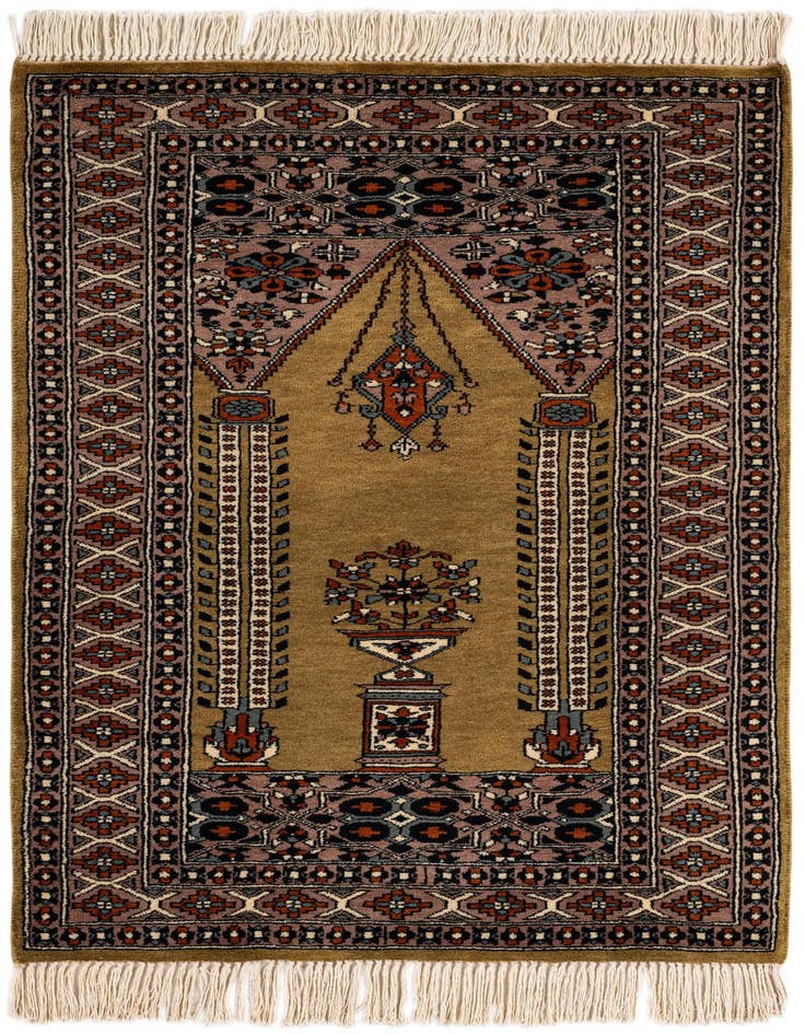 Detail image of 2' 8 x 4' Hand Knotted Bokhara Oriental Wool Rug