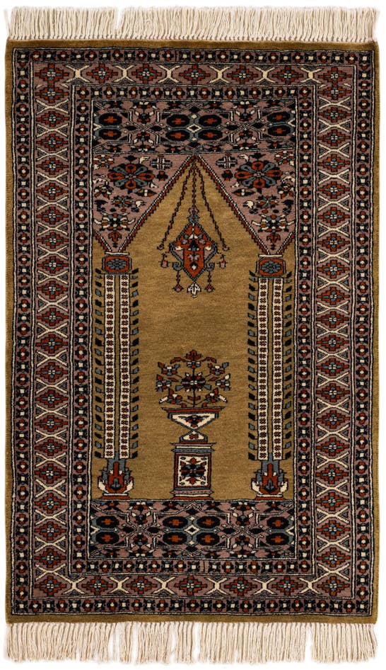 Detail image of 2' 8 x 4' Hand Knotted Bokhara Oriental Wool Rug