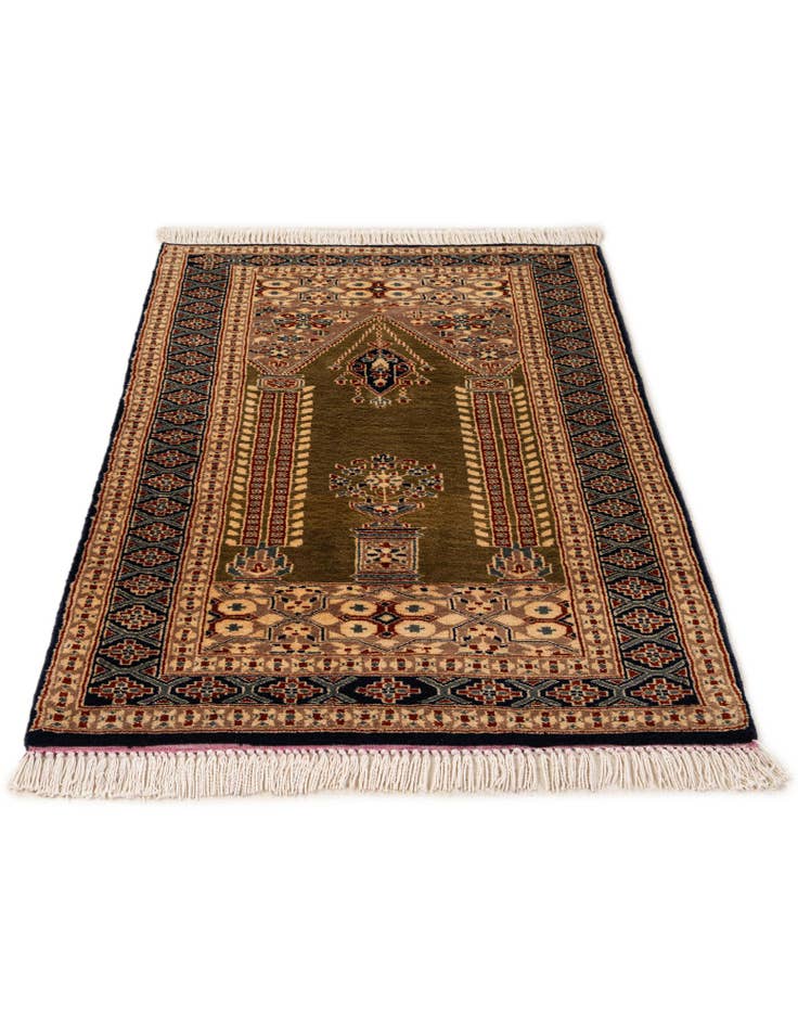 Detail image of 2' 8 x 3' 11 Hand Knotted Bokhara Oriental Wool Rug