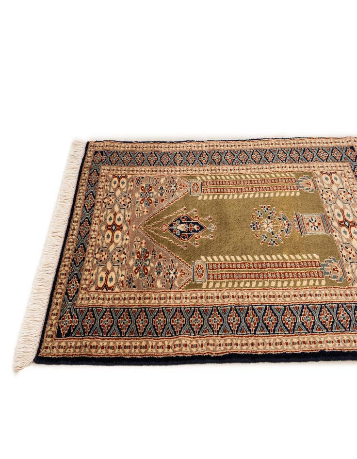 Detail image of 2' 8 x 3' 11 Hand Knotted Bokhara Oriental Wool Rug